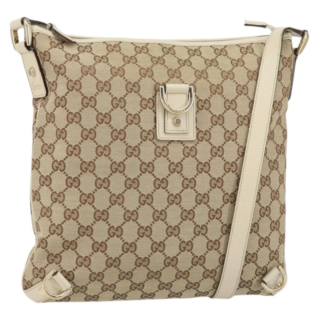 Beige Gold GG Canvas Abbey Shoulder Bag by Gucci Model 131326: Beige Gold GG Canvas Abbey Shoulder Bag by Gucci Model 131326 This GUCCI GG Canvas Abbey Shoulder Bag features the signature beige and gold GG canvas exterior and is designed in a classic shoulder bag