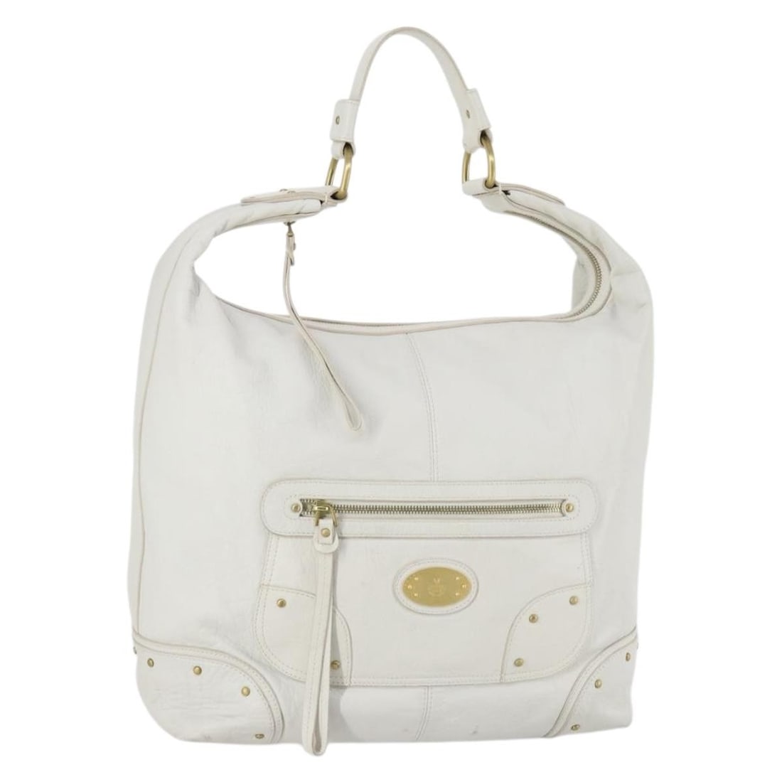 BALLY White Leather Shoulder Bag with Vintage Charm: BALLY White Leather Shoulder Bag with Vintage Charm This BALLY shoulder bag is crafted from premium leather in a classic white hue, making it a versatile addition to your accessory collection. The bag