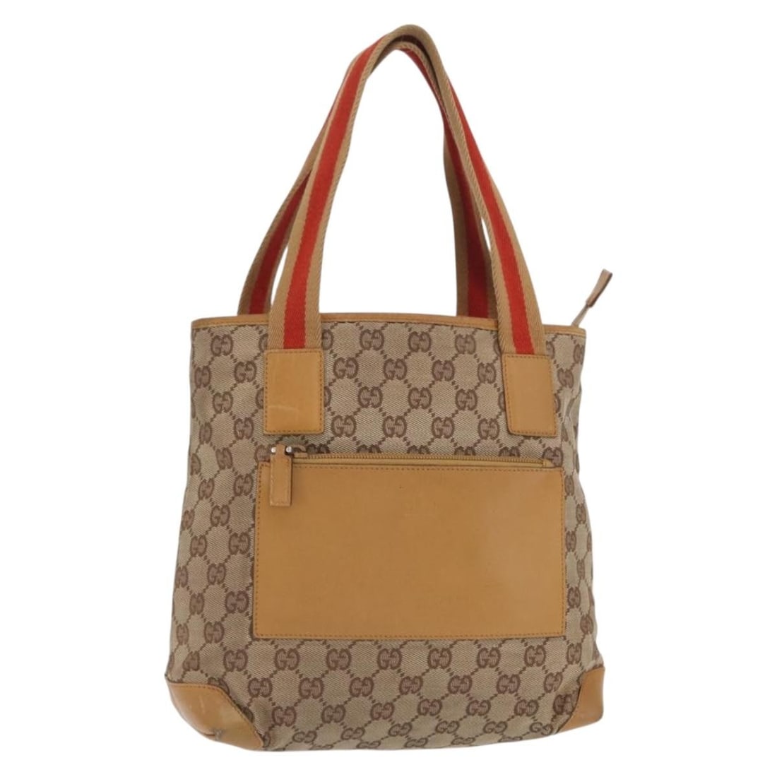 GUCCI GG Canvas Beige Silver Tote Bag Italy Auth 019 0402 1705 (1 of 18)