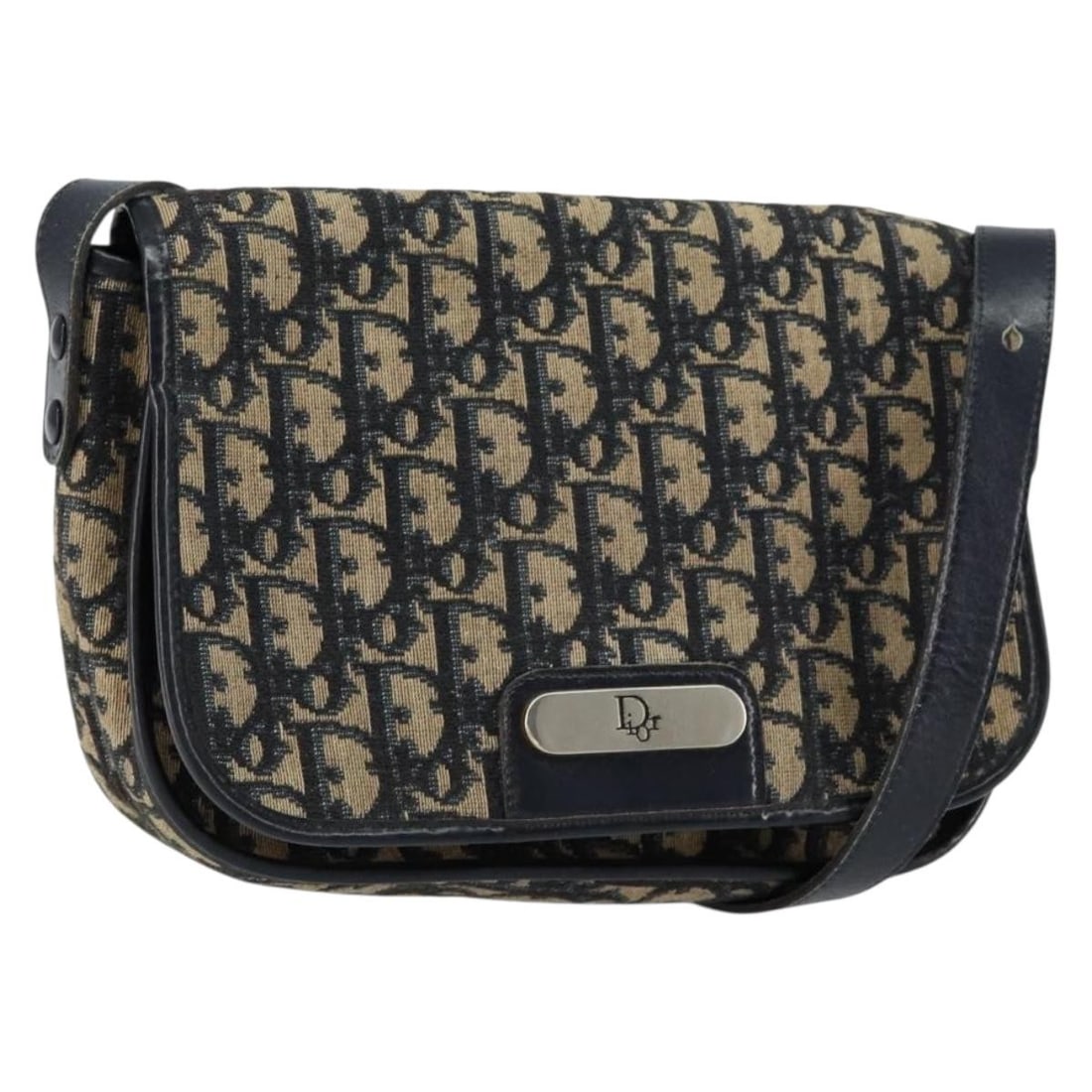 Christian Dior Navy Gold Trotter Canvas Shoulder Bag Auth 154375: Christian Dior Navy Gold Trotter Canvas Shoulder Bag Auth 154375 This Christian Dior Trotter Canvas Shoulder Bag showcases a chic navy and gold color scheme, making it a stylish accessory for any outf