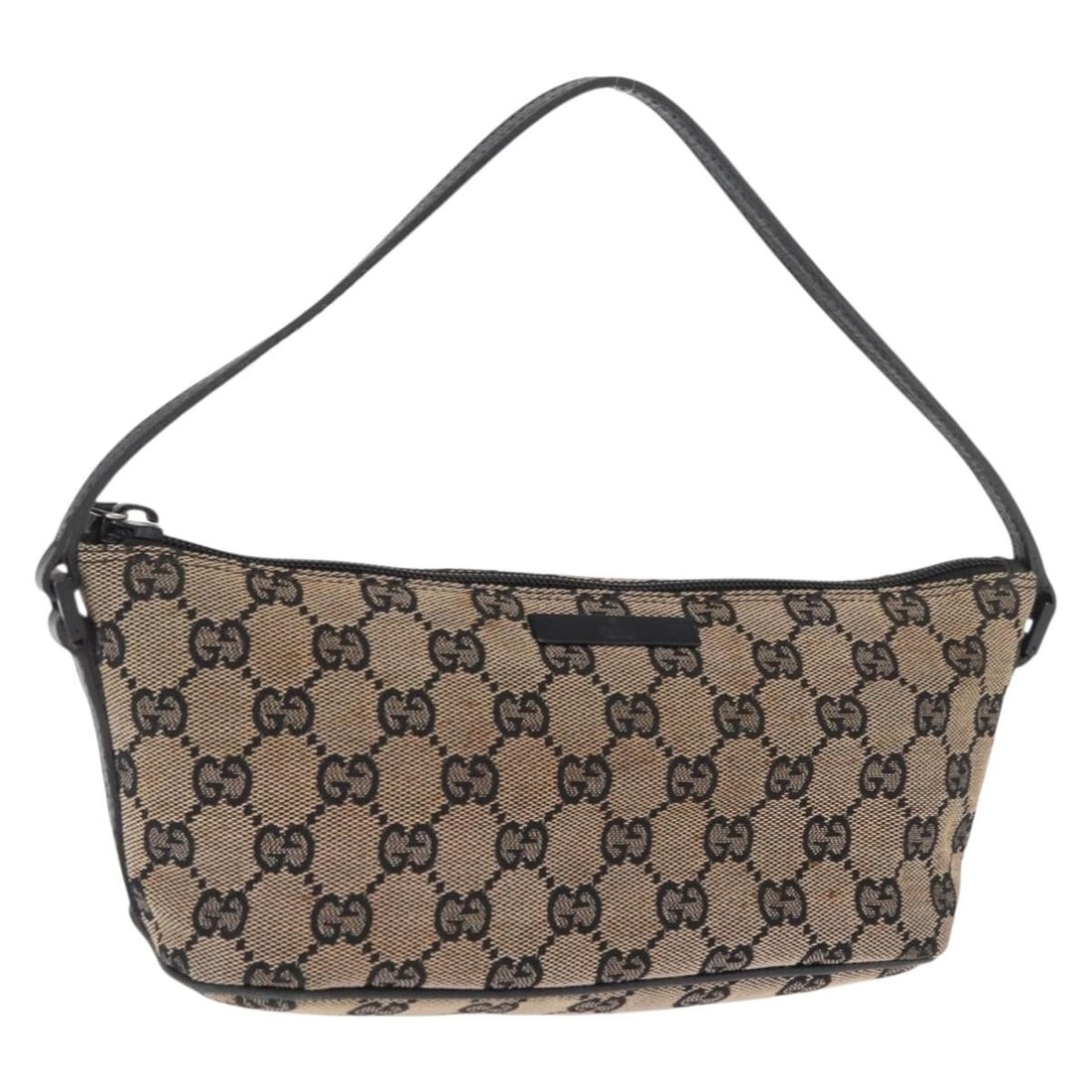 Beige GG Canvas Accessory Pouch by Gucci Model 07198: Beige GG Canvas Accessory Pouch by Gucci Model 07198 This is a GUCCI GG Canvas accessory pouch in beige, featuring the iconic GG canvas exterior. The pouch is made in Italy and offers a compact yet fu