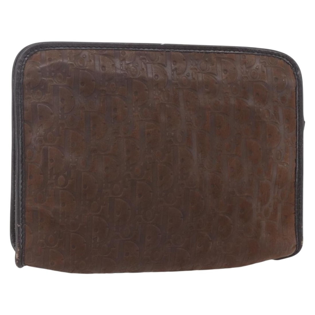 Christian Dior Brown Trotter Canvas Clutch Bag Auth 148875: Christian Dior Brown Trotter Canvas Clutch Bag Auth 148875 This authentic Christian Dior Trotter Canvas Clutch Bag is a stylish accessory that embodies luxury and practicality. Crafted in France, it f