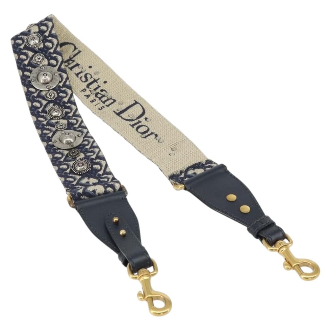 Christian Dior Navy Trotter Canvas Shoulder Strap Italy: Christian Dior Navy Trotter Canvas Shoulder Strap Italy Elevate your collection with this authentic Christian Dior Trotter Canvas Shoulder Strap, crafted in Italy. Designed in a chic navy color, this