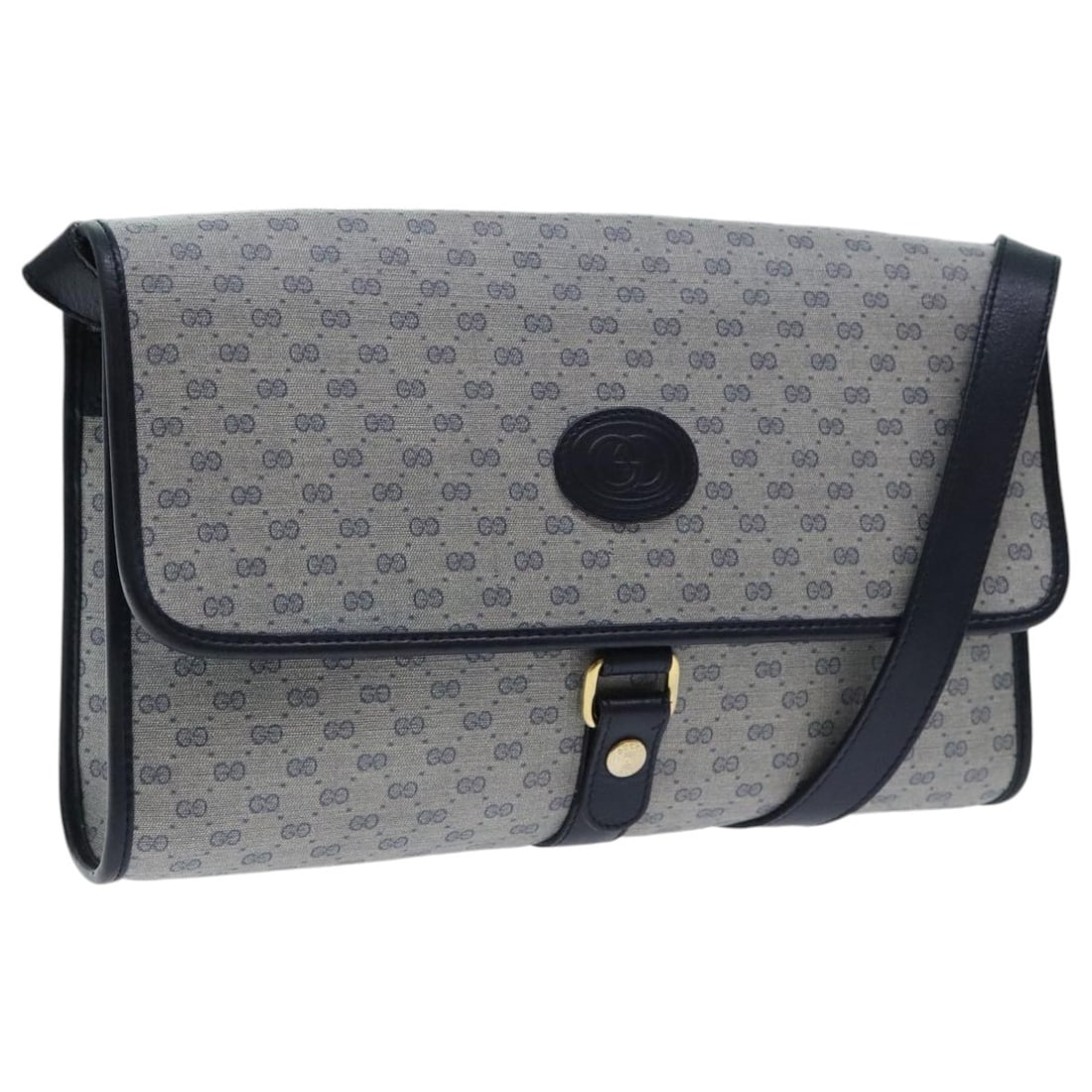 GUCCI Micro GG Supreme Shoulder Bag Navy Gold 001 115 2681 Authentic: GUCCI Micro GG Supreme Shoulder Bag Navy Gold 001 115 2681 Authentic This GUCCI Micro GG Supreme Shoulder Bag features a stylish navy and gold color scheme, crafted from Micro Small GG Canvas. With ap