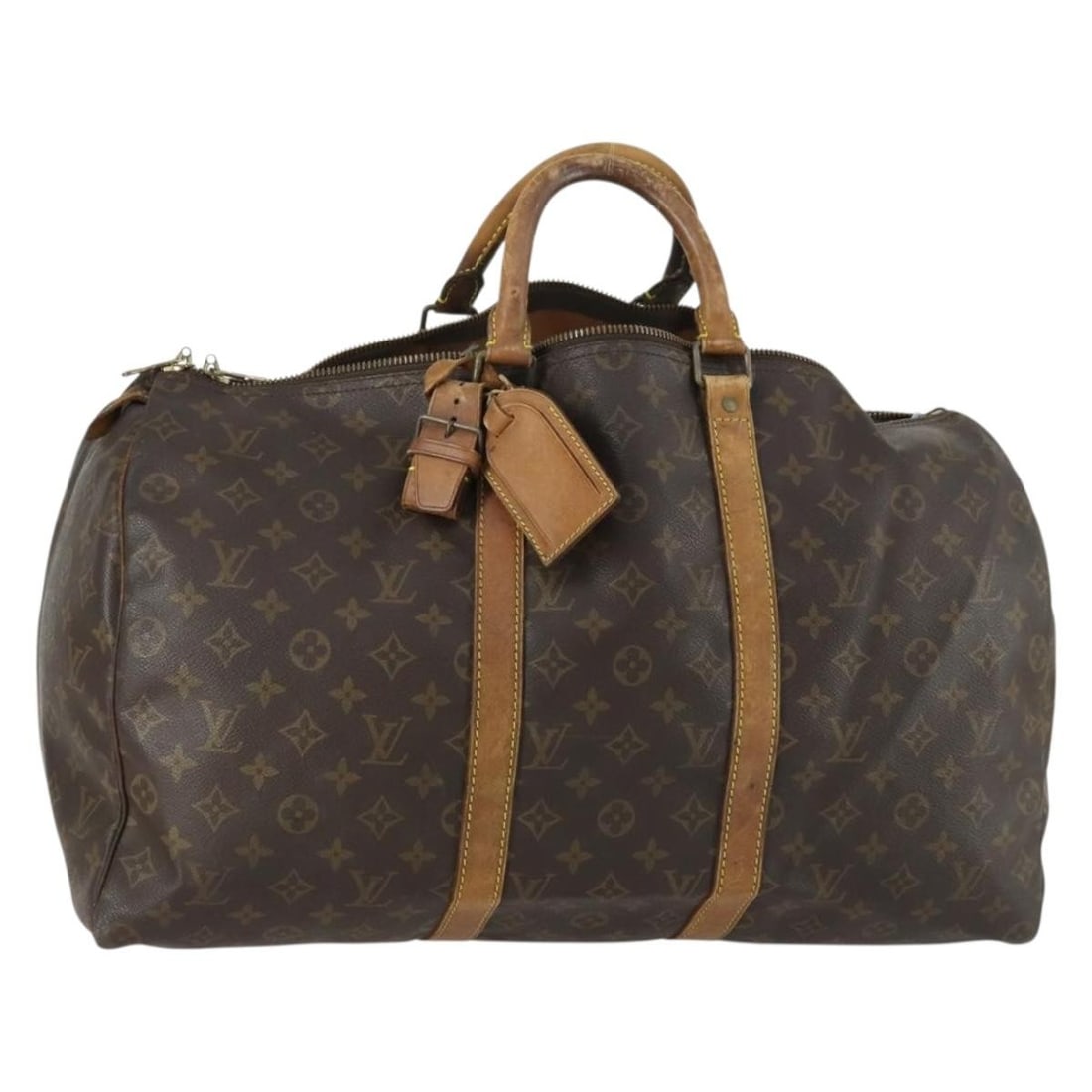 Louis Vuitton Keepall 50 Monogram Canvas Boston Travel Bag M41426: Louis Vuitton Keepall 50 Monogram Canvas Boston Travel Bag M41426 This Louis Vuitton Monogram Keepall 50 Boston Bag is crafted from the brand's signature monogram canvas and features a spacious interi