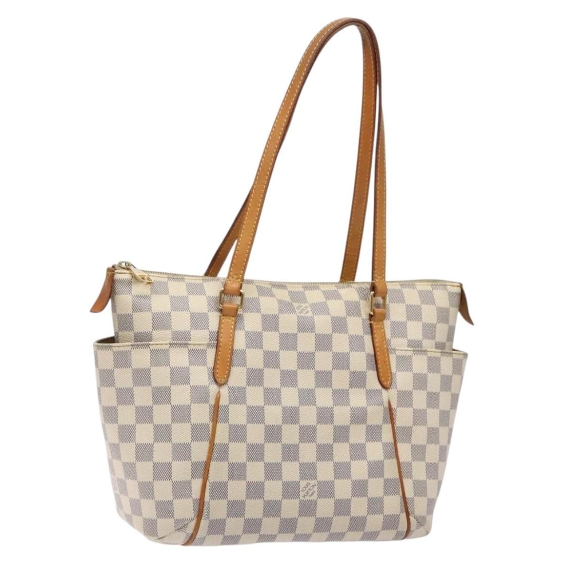 LOUIS VUITTON Damier Azur Totally PM Tote Bag N51261 France: LOUIS VUITTON Damier Azur Totally PM Tote Bag N51261 France Introducing the LOUIS VUITTON Damier Azur Totally PM Tote Bag, a chic and stylish accessory crafted from premium Damier Azur canvas. This to