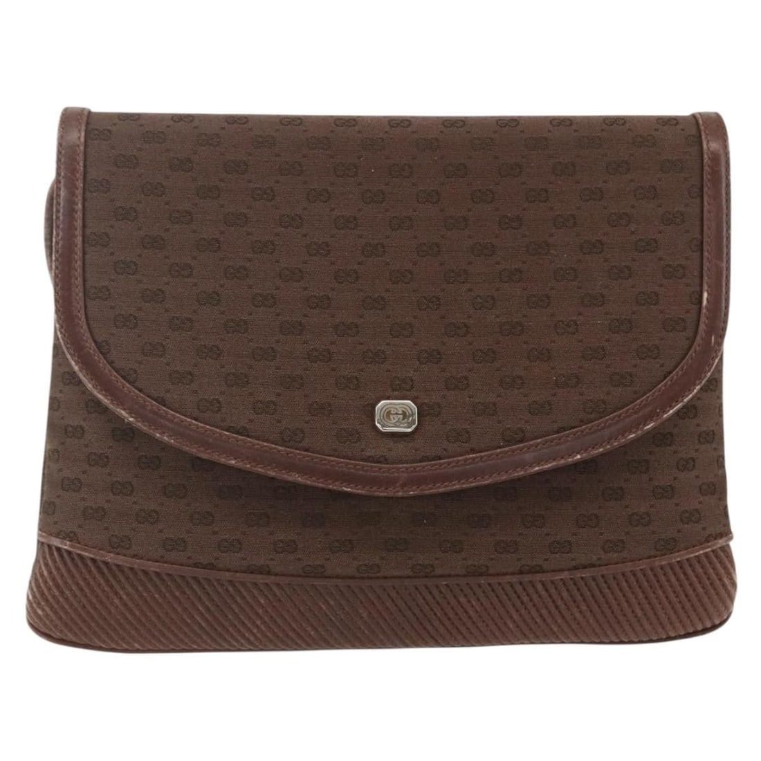 GUCCI Brown Gold Micro GG Canvas Shoulder Bag Auth 156939: GUCCI Brown Gold Micro GG Canvas Shoulder Bag Auth 156939 This authentic GUCCI Micro GG Canvas Shoulder Bag is a stylish and practical accessory for any fashion enthusiast. Crafted in Italy, it featur