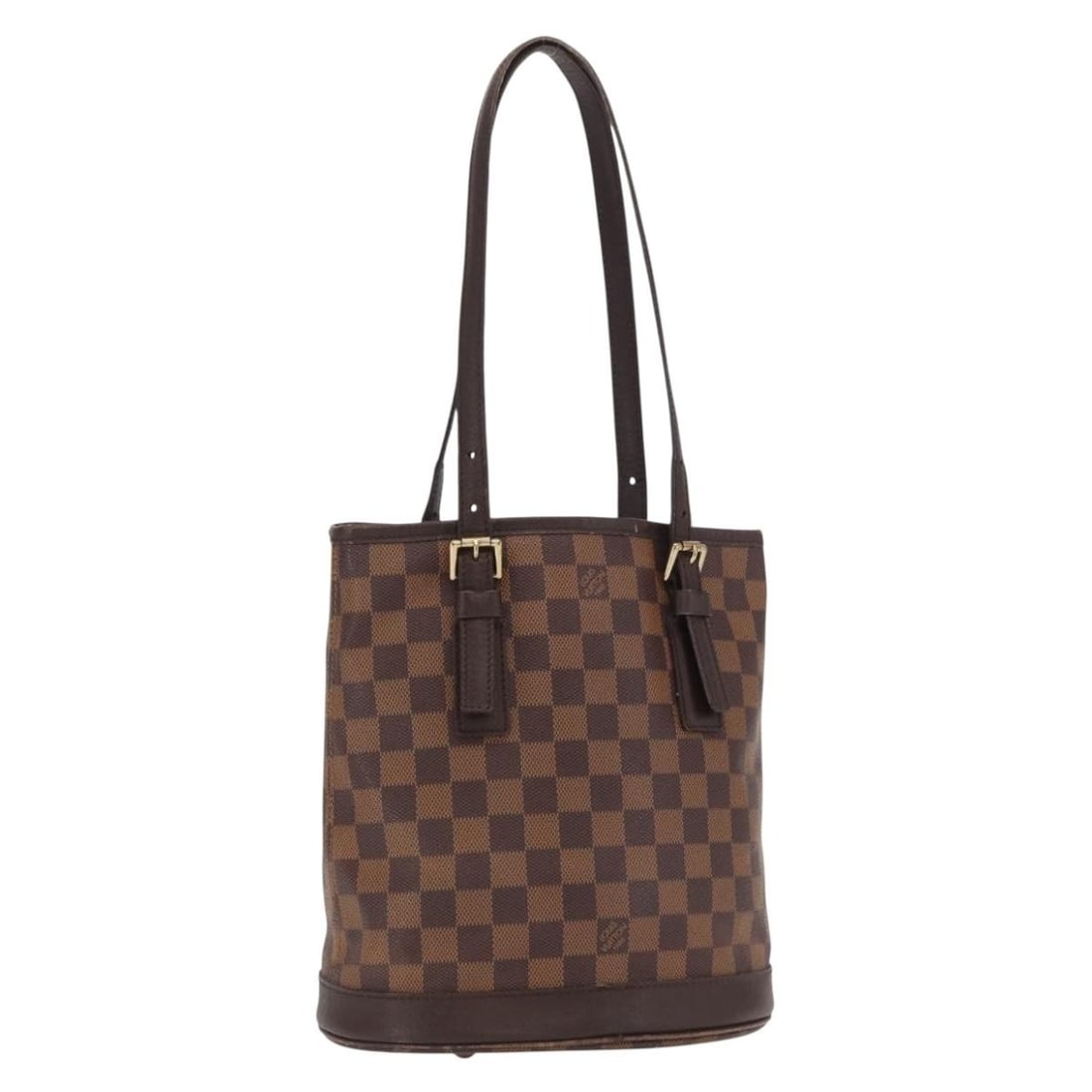 Damier Ebene Canvas Marais Shoulder Bag by Louis Vuitton N42240: Damier Ebene Canvas Marais Shoulder Bag by Louis Vuitton N42240 This is a Louis Vuitton Marais shoulder bag crafted in Damier Ebene canvas. The bag features a structured silhouette with a classic Dami
