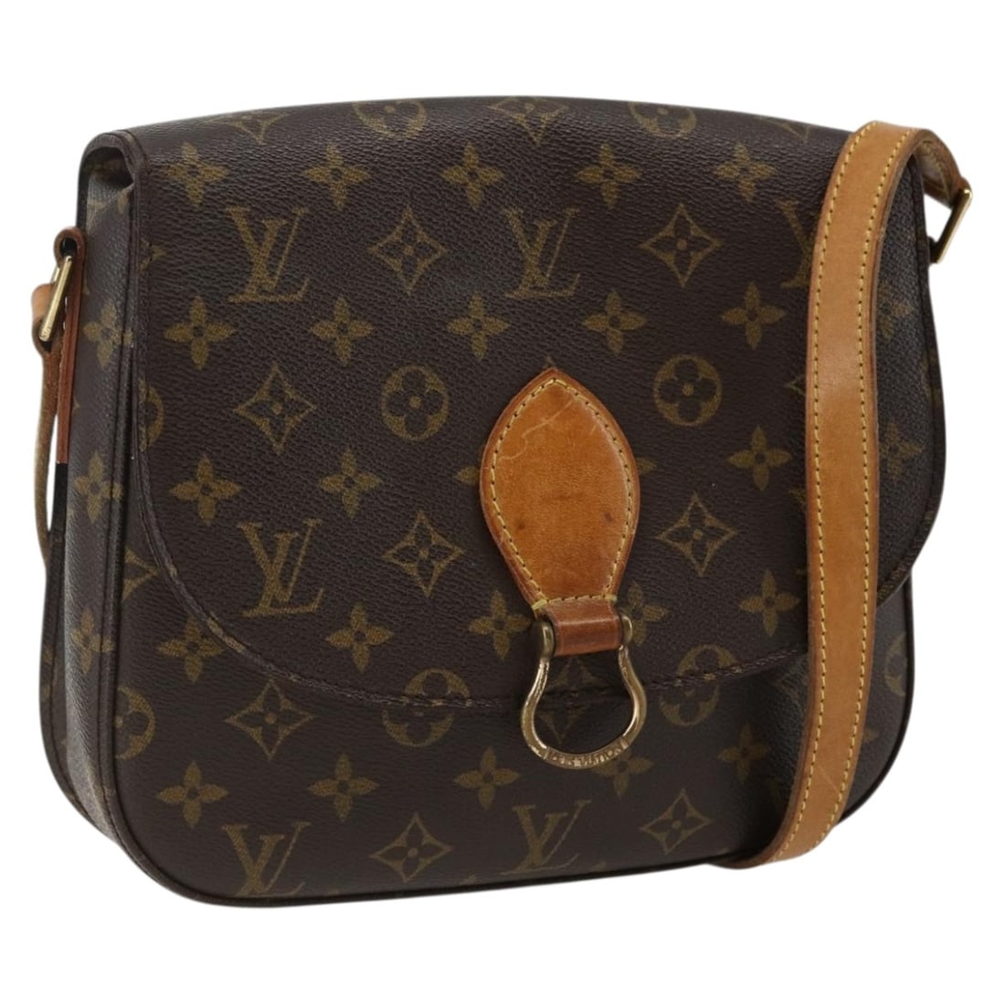 Louis Vuitton Saint Cloud GM Monogram Canvas Shoulder Bag M51242 France: Louis Vuitton Saint Cloud GM Monogram Canvas Shoulder Bag M51242 France This is a Louis Vuitton Saint Cloud GM shoulder bag crafted from signature Monogram canvas. The bag features an adjustable shoul