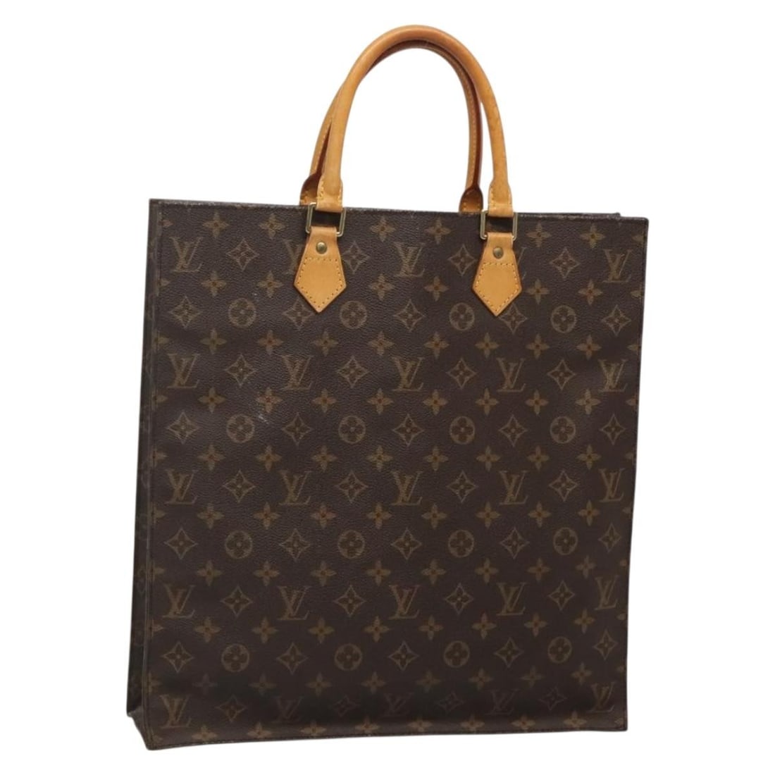Louis Vuitton Monogram Sac Plat Hand Bag M51140 Authentic France: Louis Vuitton Monogram Sac Plat Hand Bag M51140 Authentic France This authentic LOUIS VUITTON Monogram Sac Plat Hand Bag (M51140) is a stylish accessory crafted from durable monogram canvas. The exter