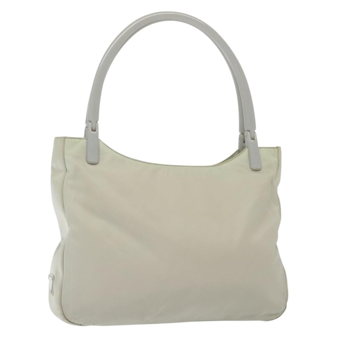PRADA Ivory Silver Nylon Shoulder Bag Made in Italy (1 of 18)