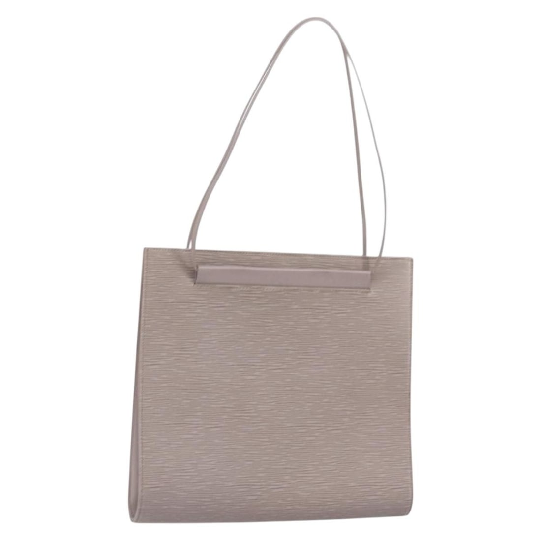 Epi Leather Saint Tropez Shoulder Bag in Gray Lilac by Louis Vuitton M5246B: Epi Leather Saint Tropez Shoulder Bag in Gray Lilac by Louis Vuitton M5246B This Louis Vuitton Epi Saint Tropez shoulder bag features a gray and lilac exterior in durable Epi leather. The bag includes