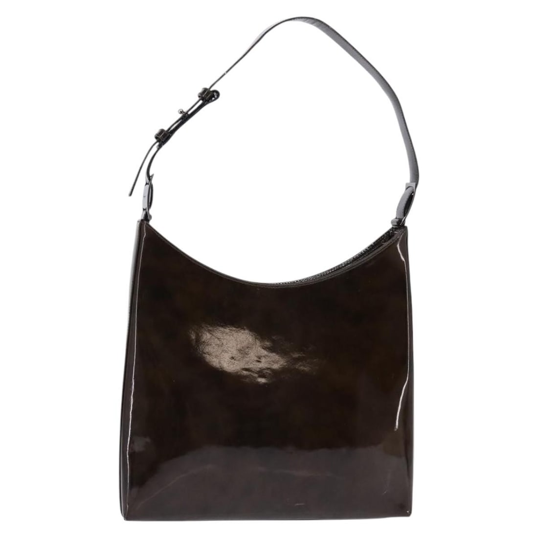 Salvatore Ferragamo Chain Vala Shoulder Bag Enamel Brown Silver Made in Italy: Salvatore Ferragamo Chain Vala Shoulder Bag Enamel Brown Silver Made in Italy Elevate your style with the Salvatore Ferragamo Chain Vala Shoulder Bag, a stunning accessory crafted in Italy. This shoul