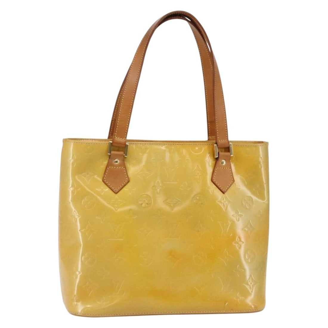 Louis Vuitton Monogram Vernis Houston Hand Bag Gris M91053 Patent Leather: Louis Vuitton Monogram Vernis Houston Hand Bag Gris M91053 Patent Leather The LOUIS VUITTON Monogram Vernis Houston Hand Bag in Gris is a stylish accessory that embodies elegance and luxury. This exqu