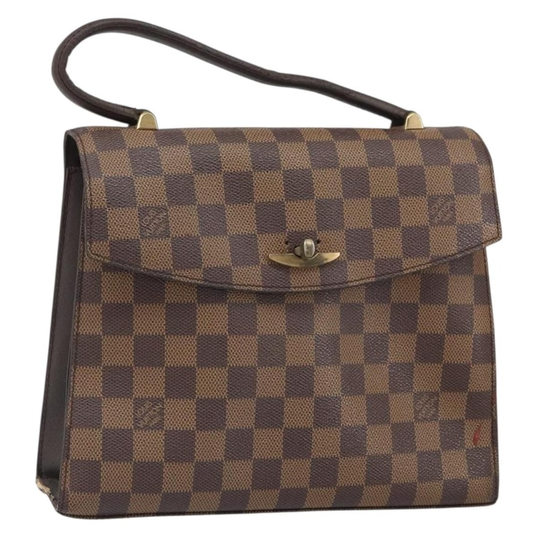 Louis Vuitton Damier Ebene Malesherbes Canvas Handbag N51379 France: Louis Vuitton Damier Ebene Malesherbes Canvas Handbag N51379 France This Louis Vuitton Damier Ebene Malesherbes handbag features the signature Damier Ebene canvas exterior and a compact, structured si