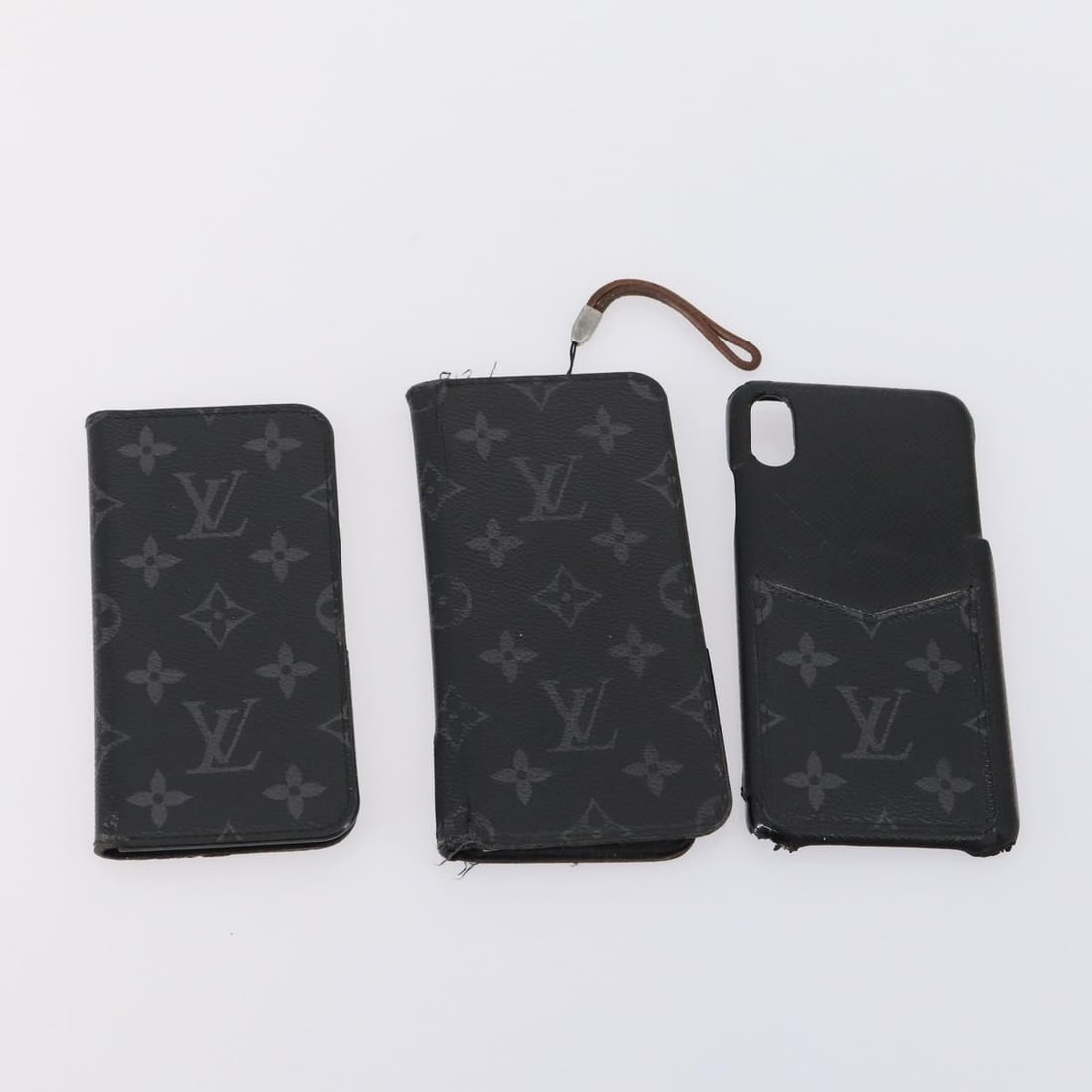 LOUIS VUITTON Monogram Eclipse iPhone Case Set LV Auth - 7