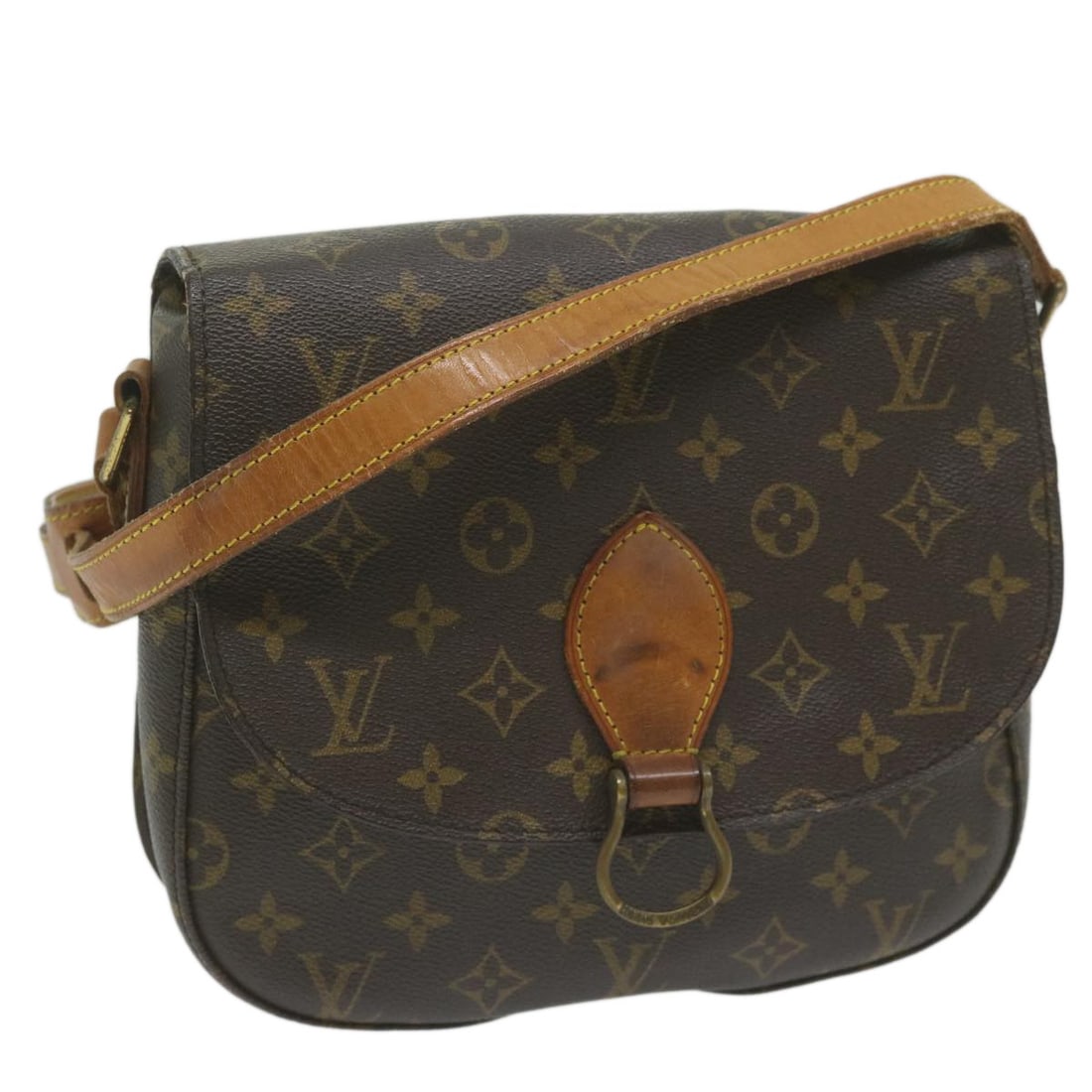 LOUIS VUITTON Monogram Saint Cloud GM Shoulder Bag M51242 Authentic (1 of 18)