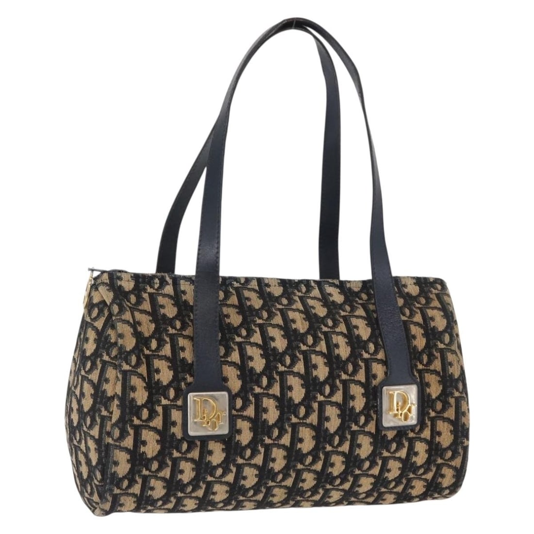 Navy Gold Trotter Canvas Christian Dior Handbag France: Navy Gold Trotter Canvas Christian Dior Handbag France This is a Christian Dior Trotter Canvas handbag featuring a navy and gold color scheme. Crafted in France, the bag is made from the iconic Trotte