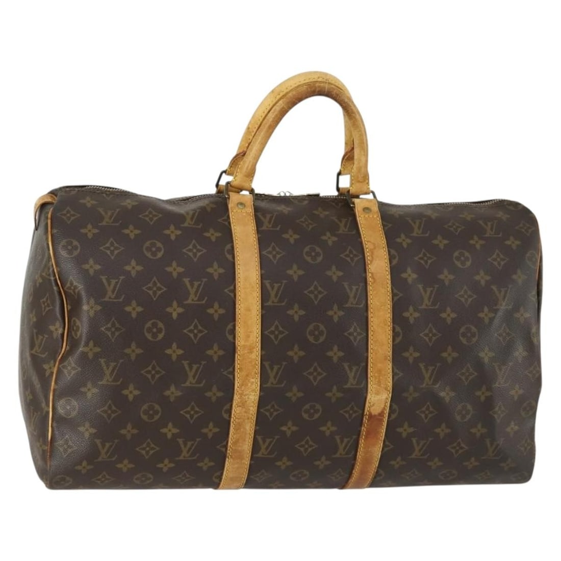Monogram Canvas Keepall 50 Boston Bag M41426 by Louis Vuitton: Monogram Canvas Keepall 50 Boston Bag M41426 by Louis Vuitton This is a Louis Vuitton Monogram Keepall 50 Boston Bag, model M41426, crafted from signature Monogram Canvas with natural leather trim. Th