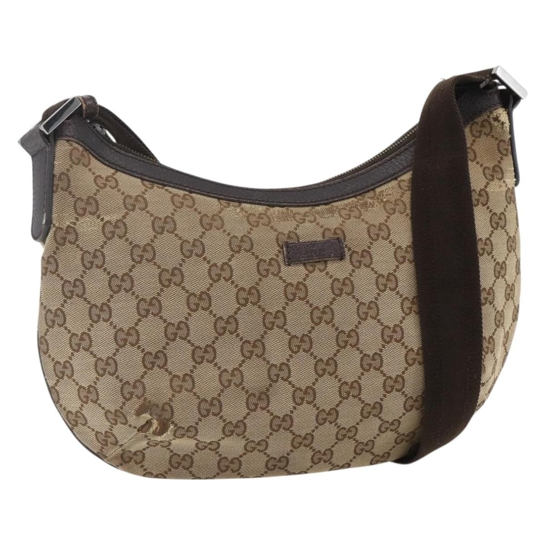 Beige Silver GG Canvas Shoulder Bag Gucci 181092 Italy: Beige Silver GG Canvas Shoulder Bag Gucci 181092 Italy This GUCCI GG Canvas shoulder bag features a beige and silver color scheme with the signature GG canvas exterior. The bag includes an adjustable