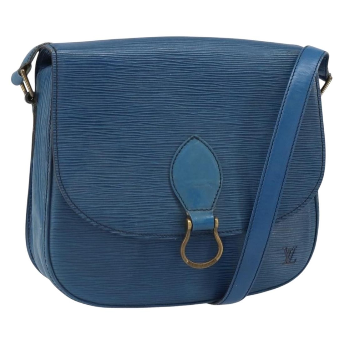 Louis Vuitton Saint Cloud GM Epi Leather Shoulder Bag Toledo Blue M52195: Louis Vuitton Saint Cloud GM Epi Leather Shoulder Bag Toledo Blue M52195 This Louis Vuitton Saint Cloud GM shoulder bag is crafted from durable Epi leather in the striking Toledo Blue color. The bag f