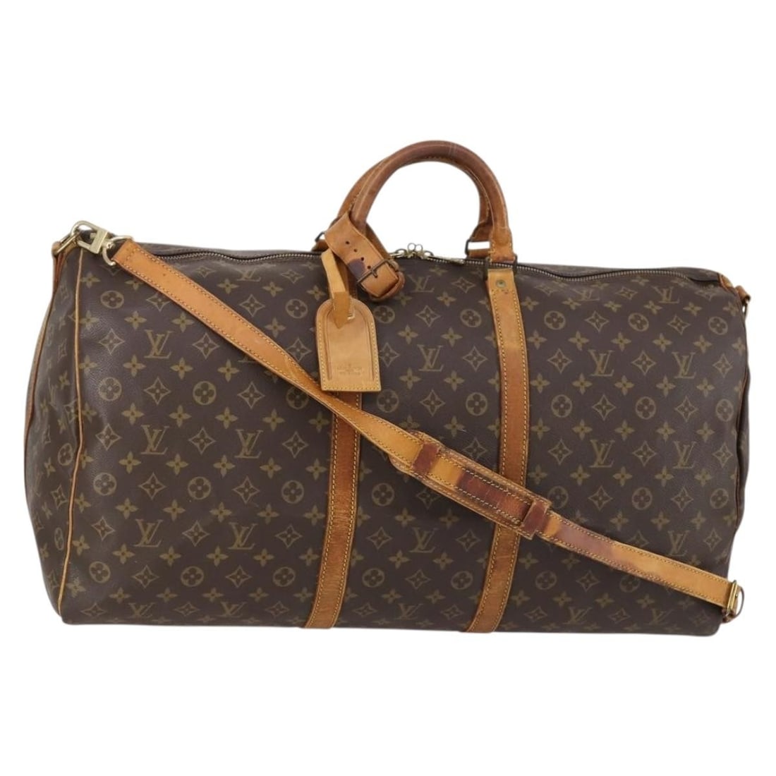 LOUIS VUITTON Monogram Keepall Bandouliere 60 Boston Bag M41412 Authentic: LOUIS VUITTON Monogram Keepall Bandouliere 60 Boston Bag M41412 Authentic This LOUIS VUITTON Monogram Keepall Bandouliere 60 Boston Bag is a luxurious travel essential crafted in France from durable M