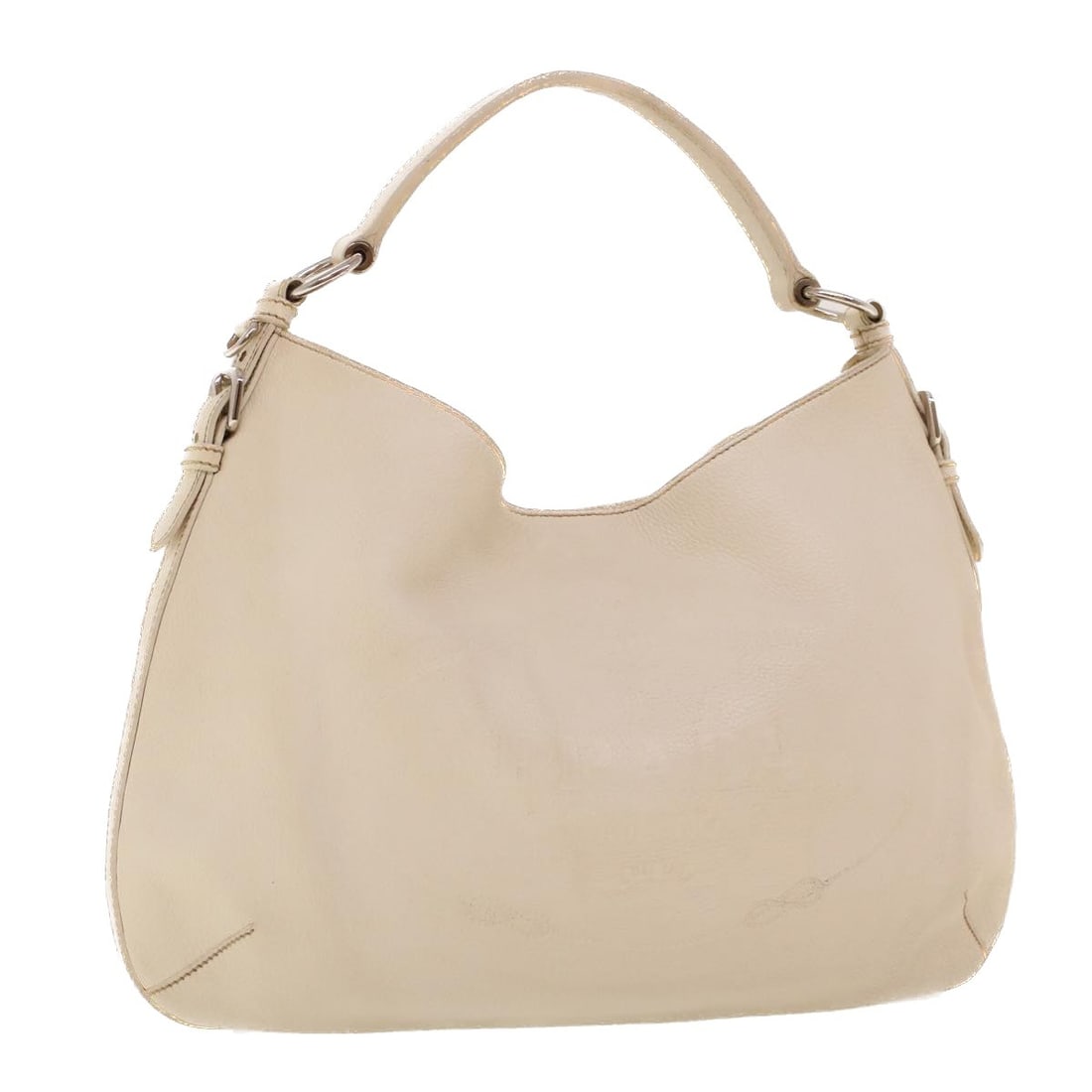 PRADA Leather Shoulder Bag White Made in Italy Auth AM4394 (1 of 18)