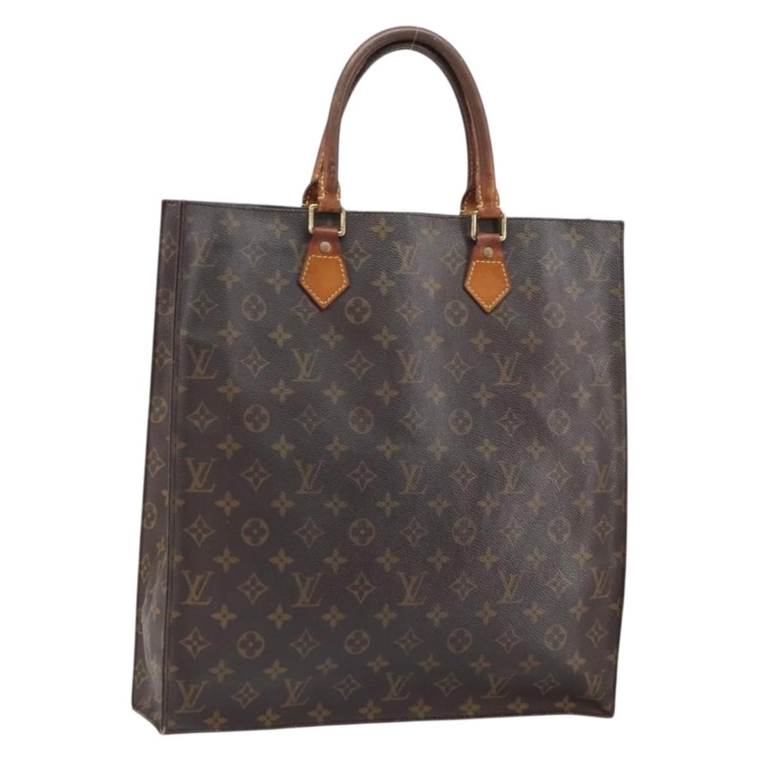 Monogram Canvas Sac Plat M51140 Handbag by Louis Vuitton France: Monogram Canvas Sac Plat M51140 Handbag by Louis Vuitton France This Louis Vuitton Monogram Sac Plat handbag in the M51140 model features the brand's iconic monogram canvas exterior with a spacious re