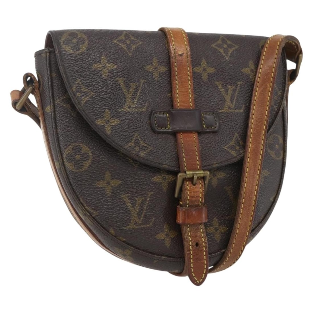 Monogram Canvas Chantilly PM Crossbody Bag by Louis Vuitton M51234: Monogram Canvas Chantilly PM Crossbody Bag by Louis Vuitton M51234 This Louis Vuitton Monogram Chantilly PM Shoulder Bag features the iconic monogram canvas exterior with a classic flap design. The ba