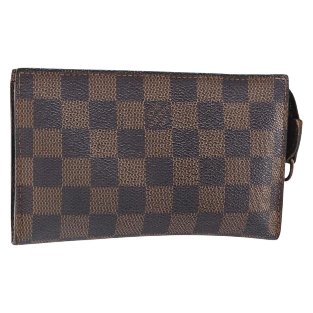 Louis Vuitton Marais Pouch Damier Ebene Canvas France: Louis Vuitton Marais Pouch Damier Ebene Canvas France This is a Louis Vuitton Damier Ebene Marais pouch crafted from Damier Ebene coated canvas. The pouch is made in France and features a compact rect