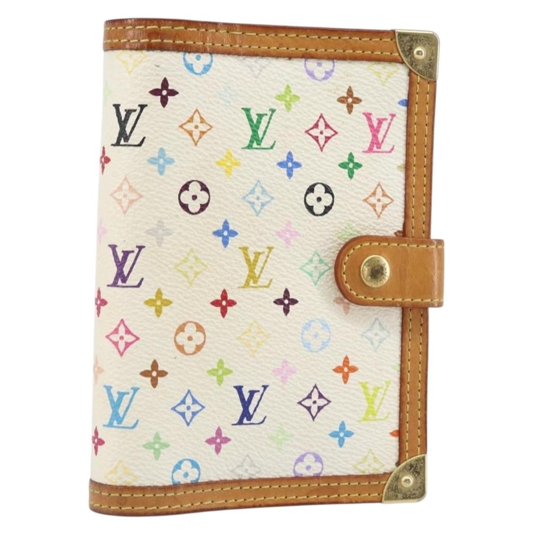 Louis Vuitton Multicolor Monogram Canvas Agenda PM White Day Planner R21074: Louis Vuitton Multicolor Monogram Canvas Agenda PM White Day Planner R21074 This LOUIS VUITTON Multicolor Agenda PM Day Planner Cover is crafted from Monogram Multicolor Canvas in a white colorway. Th