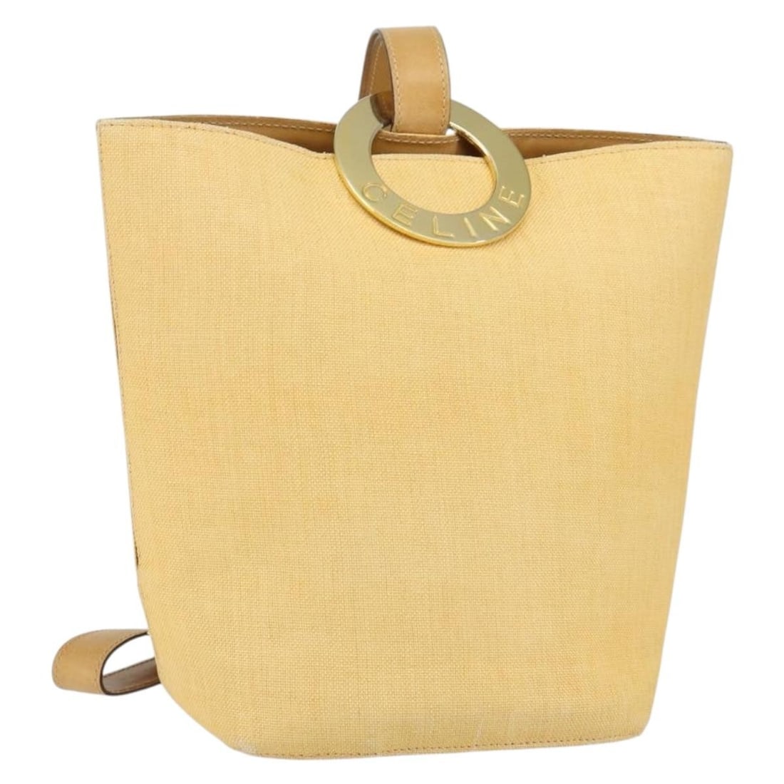 CELINE Circle Shoulder Bag Beige Canvas Made in Italy: CELINE Circle Shoulder Bag Beige Canvas Made in Italy Discover the timeless elegance of the CELINE Circle Shoulder Bag, crafted in Italy from durable canvas in a sophisticated beige hue. This stylish