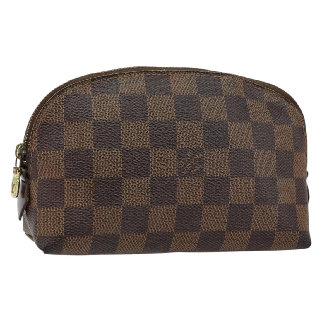LOUIS VUITTON Damier Ebene Cosmetic Pouch N47516 Spain Authentic: LOUIS VUITTON Damier Ebene Cosmetic Pouch N47516 Spain Authentic This authentic LOUIS VUITTON Damier Ebene Pochette Cosmetic PM Pouch is a stylish and practical accessory for any occasion. Crafted in