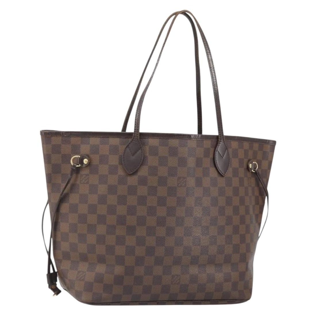 Louis Vuitton Neverfull MM Damier Ebene Canvas Tote Bag N51105: Louis Vuitton Neverfull MM Damier Ebene Canvas Tote Bag N51105 This Louis Vuitton Neverfull MM tote bag features the signature Damier Ebene canvas and is designed with both style and practicality in m