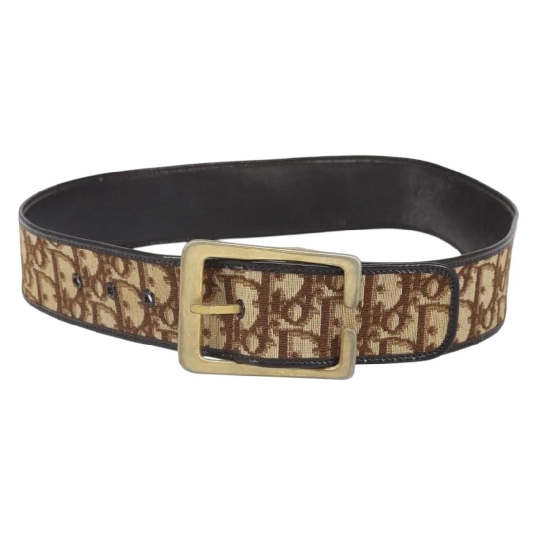 Brown Trotter Canvas Belt by Christian Dior 35.8 Inch Length: Brown Trotter Canvas Belt by Christian Dior 35.8 Inch Length This Christian Dior belt features the iconic Trotter canvas in brown. Made in France, it measures approximately 35.8 inches in total length