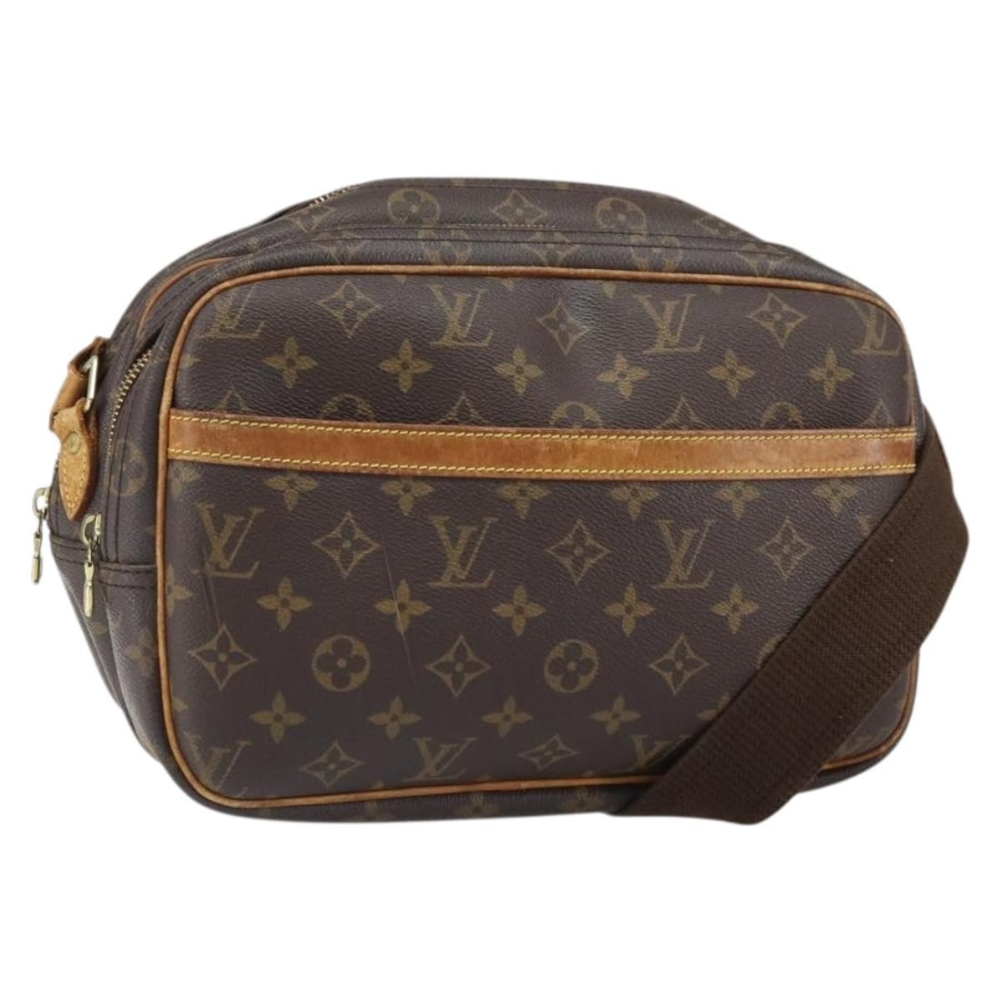 Louis Vuitton Reporter PM Monogram Canvas Shoulder Bag M45254 France: Louis Vuitton Reporter PM Monogram Canvas Shoulder Bag M45254 France This is a Louis Vuitton Monogram Reporter PM Shoulder Bag crafted from monogram canvas. The bag features a classic monogram exterio