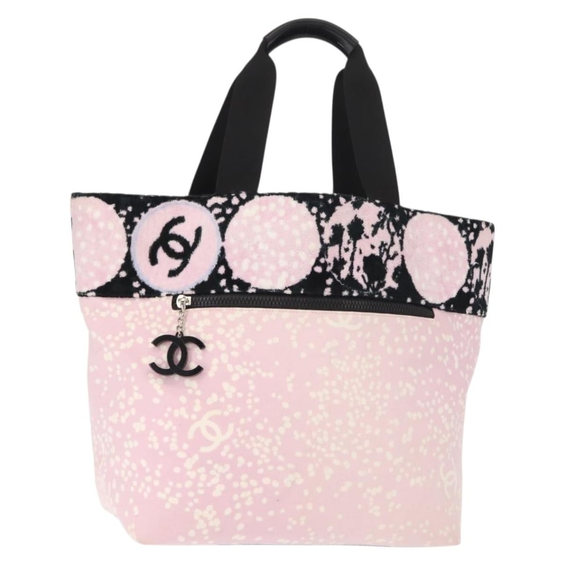 CHANEL Pink Silver Canvas High Summer Tote Bag with Dust Bag (1 of 18)