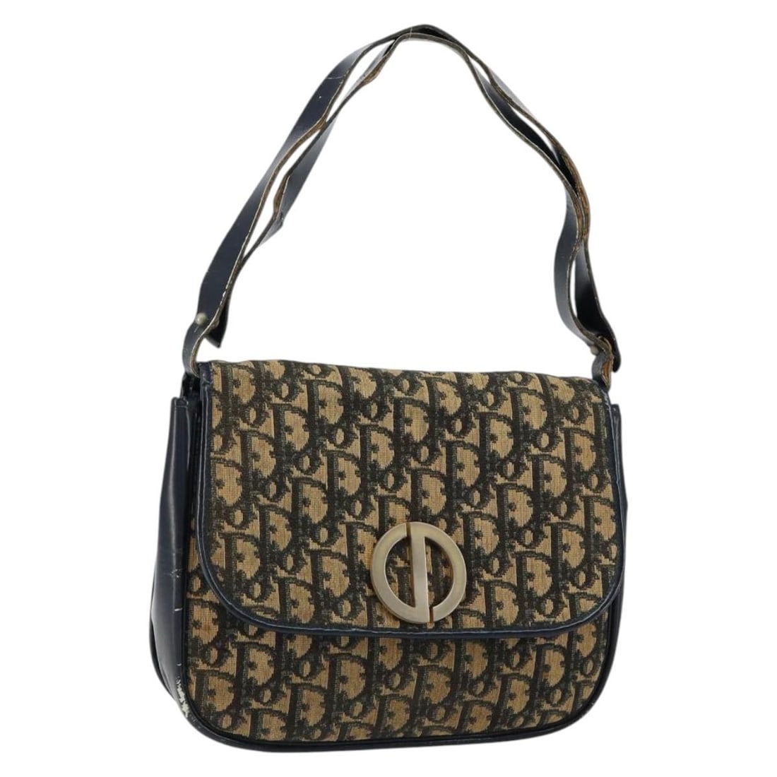 Christian Dior Navy Trotter Canvas Shoulder Bag Auth: Christian Dior Navy Trotter Canvas Shoulder Bag Auth Discover the elegance of the Christian Dior Trotter Canvas Shoulder Bag in a sophisticated navy color. Crafted in France, this stylish shoulder bag