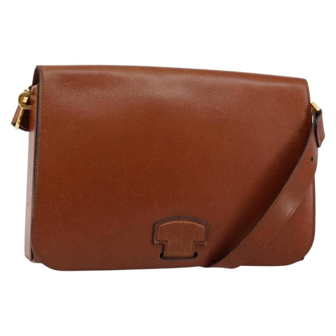 Christian Dior Brown Leather Shoulder Bag Gold Accents Made in France: Christian Dior Brown Leather Shoulder Bag Gold Accents Made in France This elegant Christian Dior shoulder bag is crafted from premium leather in a sophisticated brown and gold color combination. Desi