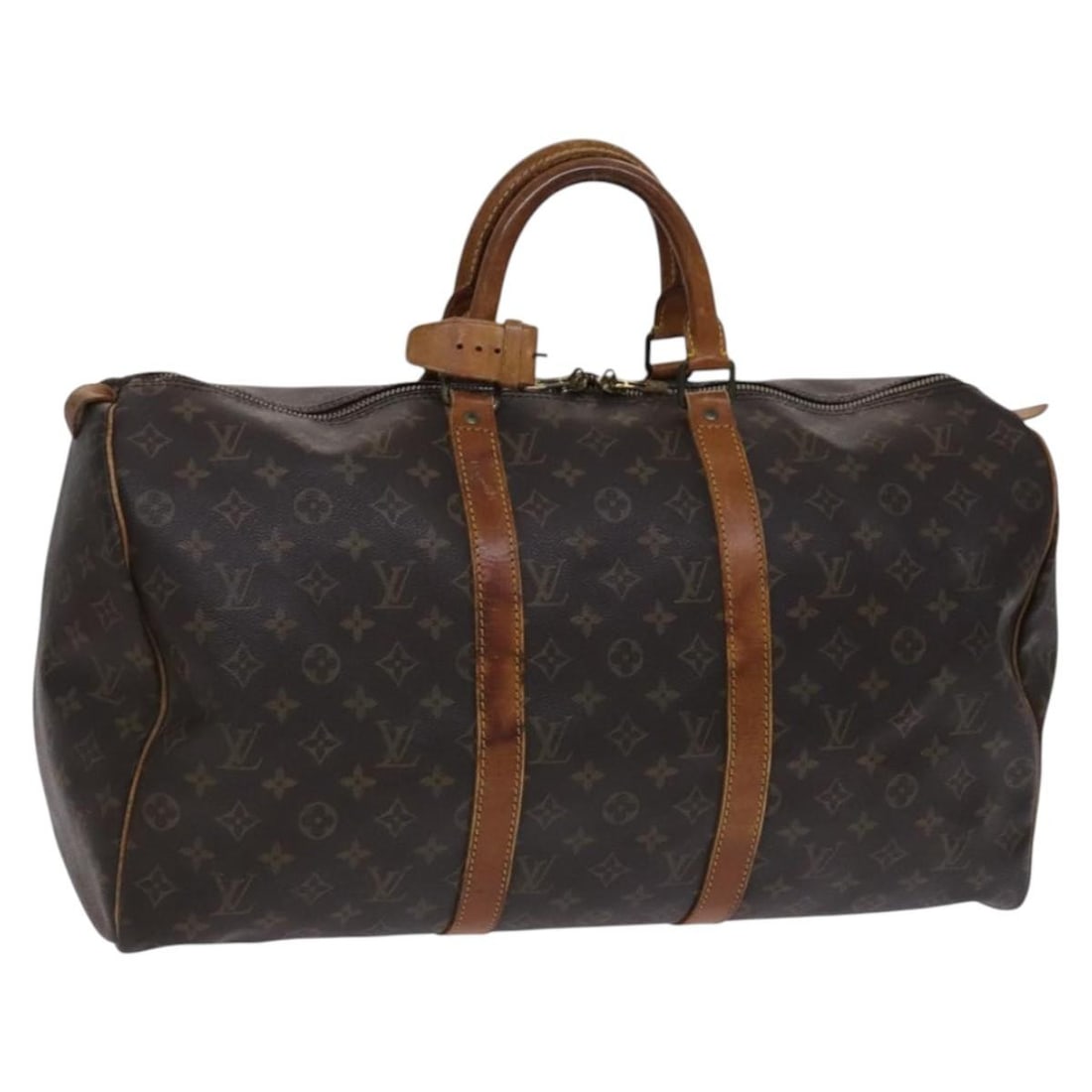 LOUIS VUITTON Monogram Keepall 50 Boston Bag M41426 Auth France: LOUIS VUITTON Monogram Keepall 50 Boston Bag M41426 Auth France This LOUIS VUITTON Monogram Keepall 50 Boston Bag is a classic travel companion, crafted in France from durable Monogram Canvas. The ico