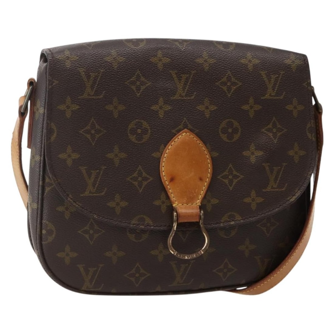 LOUIS VUITTON Monogram Saint Cloud GM Shoulder Bag M51242 Auth France (1 of 18)