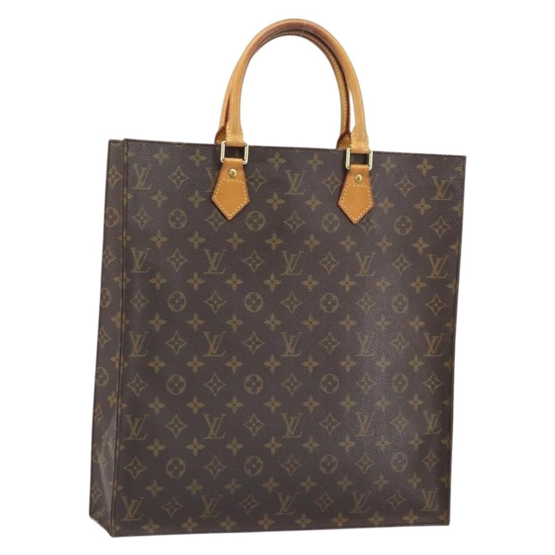 Louis Vuitton Sac Plat Monogram Canvas M51140 Tote Bag France: Louis Vuitton Sac Plat Monogram Canvas M51140 Tote Bag France This Louis Vuitton Monogram Sac Plat handbag features the classic monogram canvas exterior and is crafted in France. The bag shows signs o