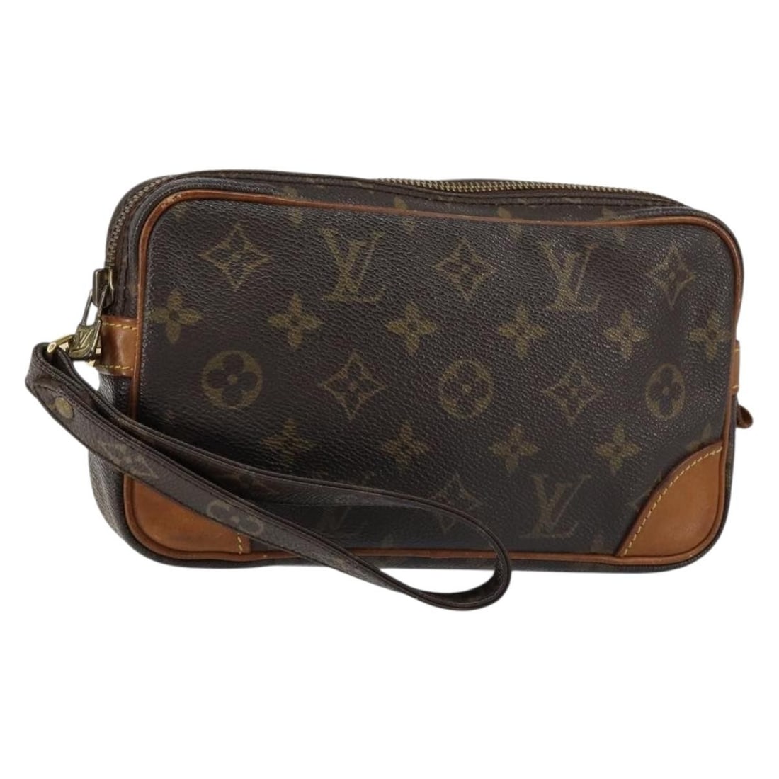 Louis Vuitton Monogram Marly Dragonne PM Clutch Bag M51827 Auth: Louis Vuitton Monogram Marly Dragonne PM Clutch Bag M51827 Auth This authentic LOUIS VUITTON Monogram Marly Dragonne PM Clutch Bag is a stylish accessory crafted from durable Monogram Canvas, showcasi