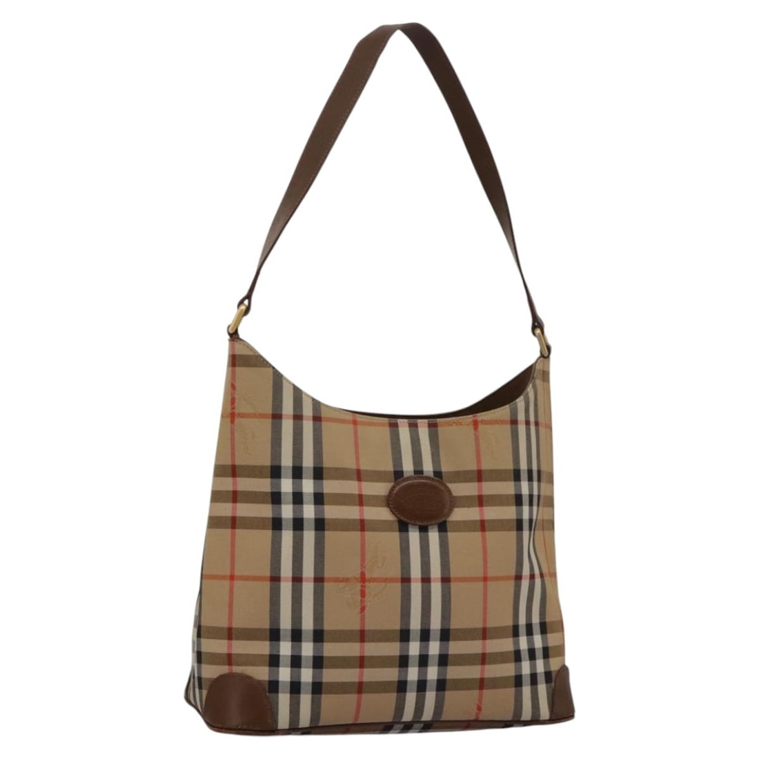 Authentic Burberrys Nova Check Beige Canvas Shoulder Bag (1 of 18)