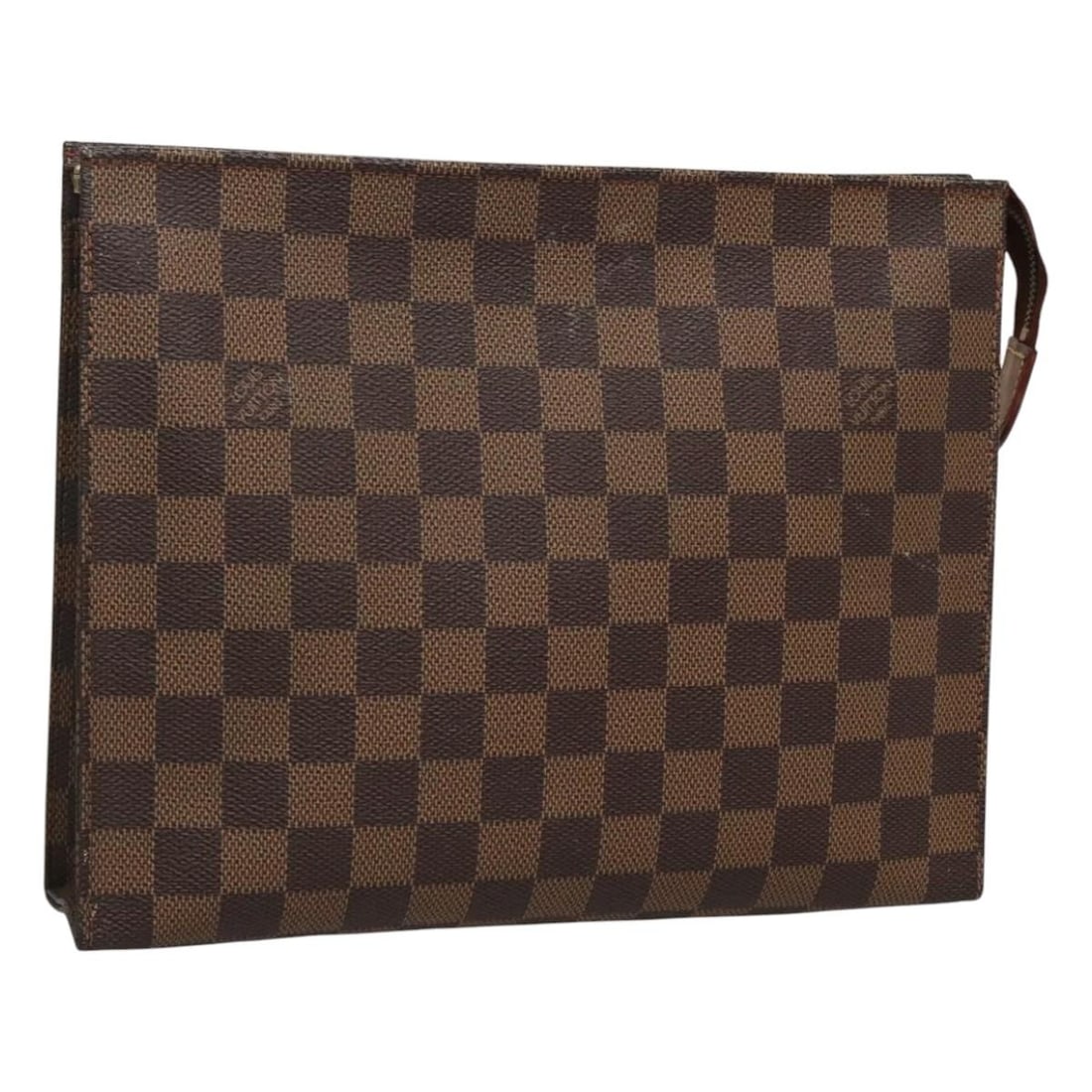 LOUIS VUITTON Damier Ebene Poche Toilette 26 Pouch N47543 Auth: LOUIS VUITTON Damier Ebene Poche Toilette 26 Pouch N47543 Auth This LOUIS VUITTON Damier Ebene Poche Toilette 26 Pouch is a stylish and practical accessory made from durable Damier Ebene Canvas. With