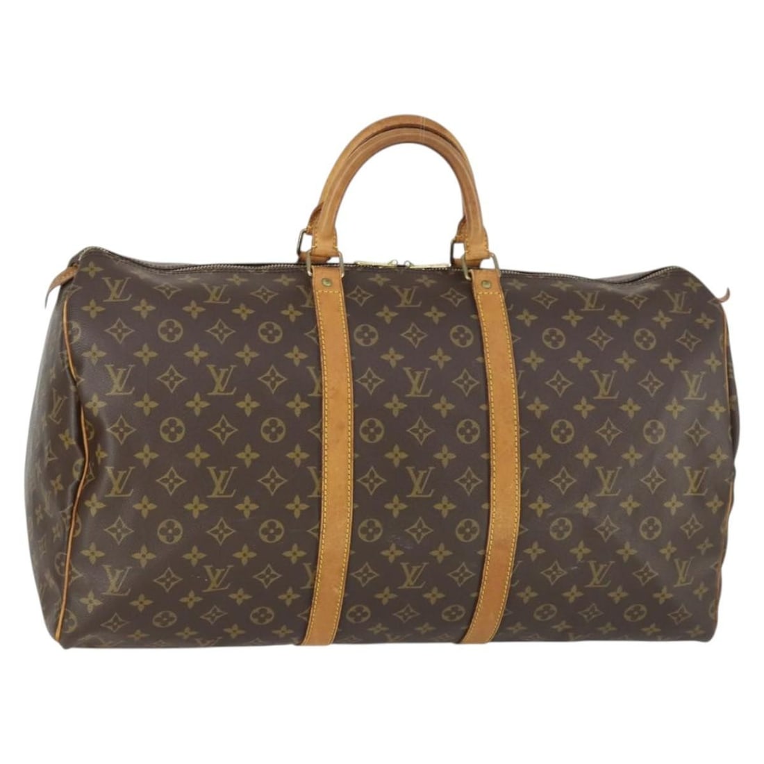 Louis Vuitton Keepall 55 Monogram Canvas Boston M41424 Travel Bag: Louis Vuitton Keepall 55 Monogram Canvas Boston M41424 Travel Bag This is a Louis Vuitton Monogram Keepall 55 Boston Bag, crafted from iconic monogram canvas. The bag features a spacious interior and