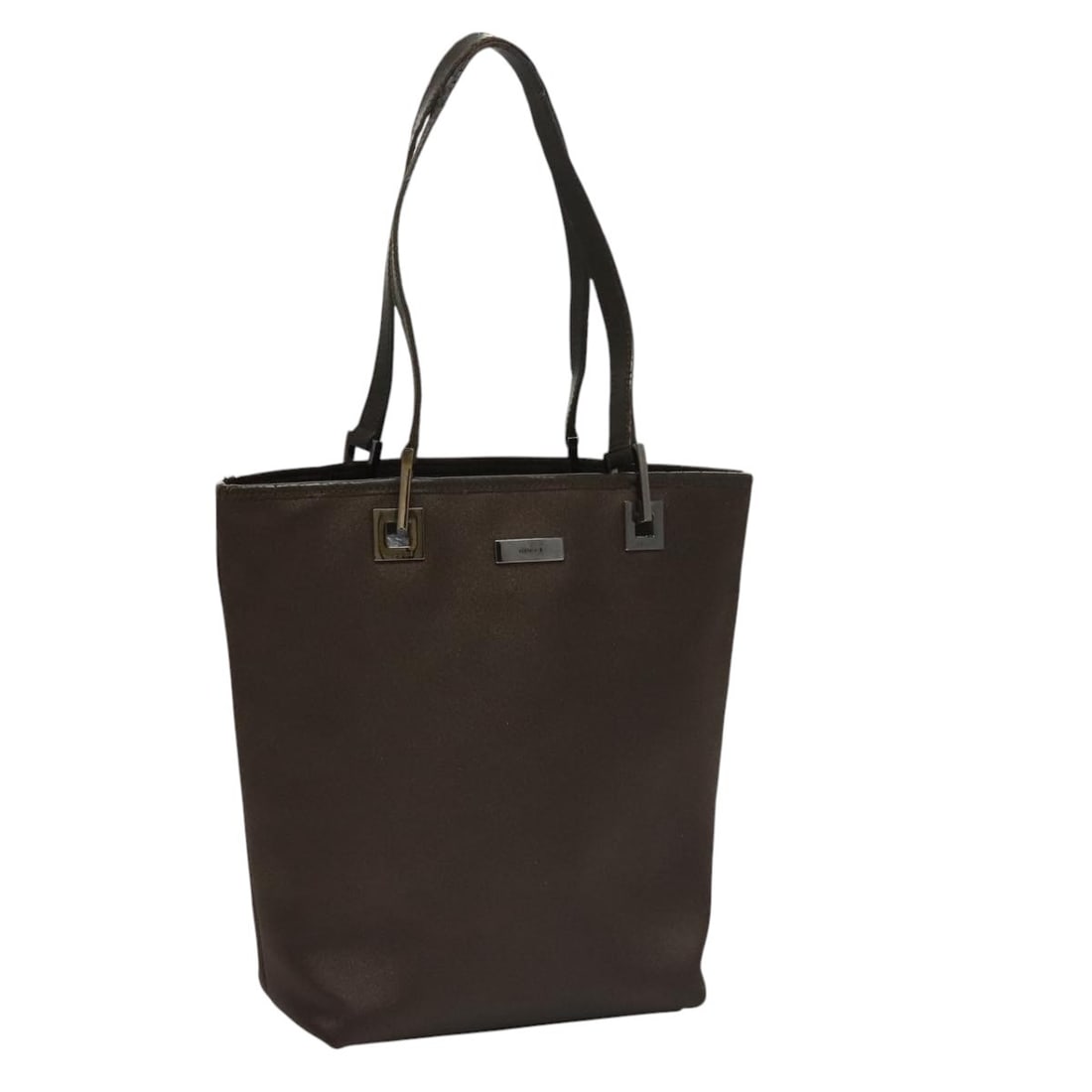 GUCCI Brown Satin Tote Bag 002 1099 Auth Italy: GUCCI Brown Satin Tote Bag 002 1099 Auth Italy This authentic GUCCI tote bag is crafted from luxurious satin in a rich brown hue. The bag features a stylish design with dimensions of approximately 7.1