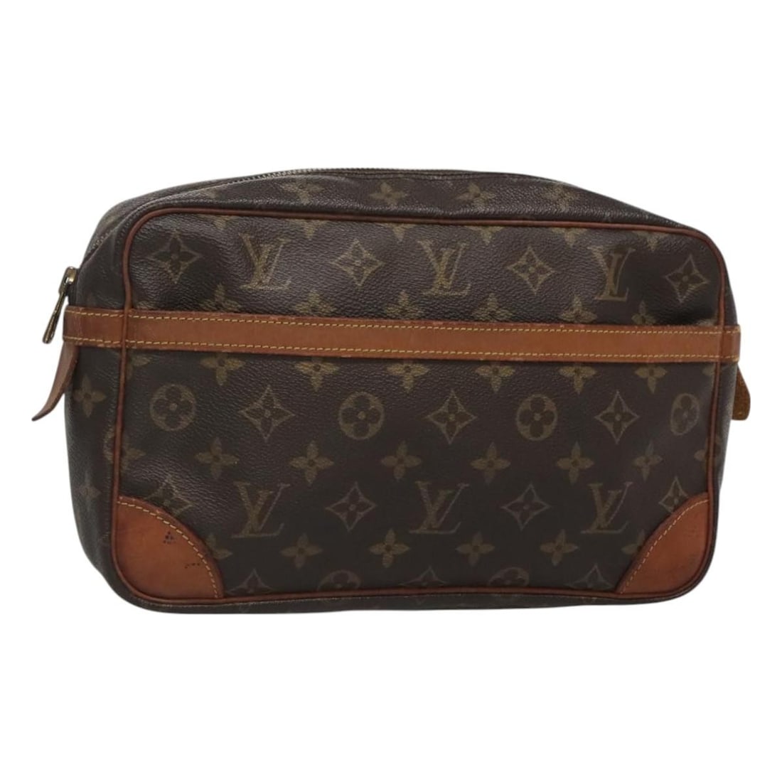 LOUIS VUITTON Monogram Compiegne 28 Clutch Bag M51845 Auth France: LOUIS VUITTON Monogram Compiegne 28 Clutch Bag M51845 Auth France This LOUIS VUITTON Monogram Compiegne 28 Clutch Bag is a stylish and practical accessory crafted from durable Monogram Canvas. The ext