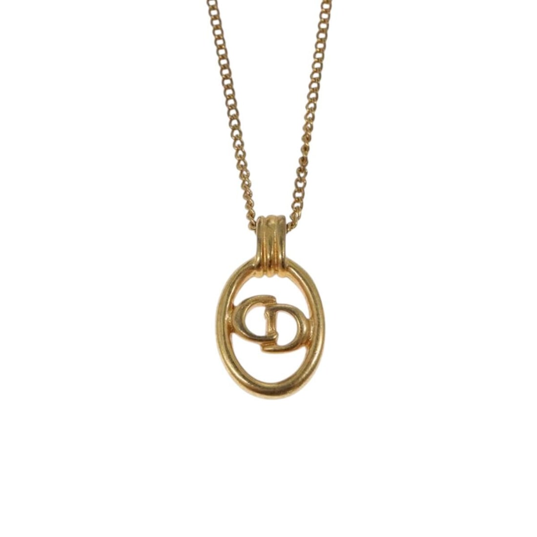 Christian Dior Gold Metal Necklace Auth 138045 Vintage Charm: Christian Dior Gold Metal Necklace Auth 138045 Vintage Charm Elevate your style with this Christian Dior Necklace, featuring a sleek metal construction in a stunning gold color. This necklace is appro