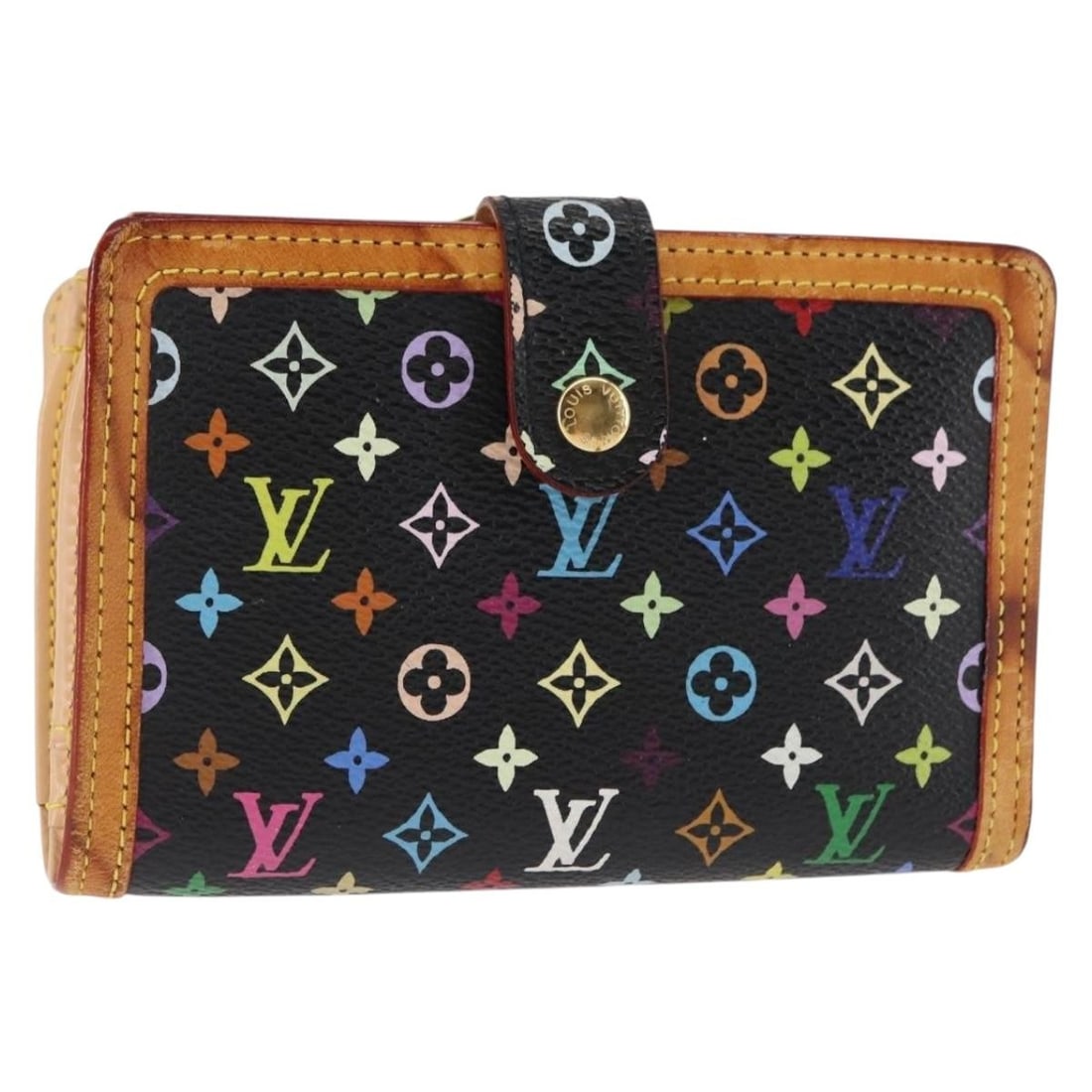 LOUIS VUITTON Multicolor Portefeuille Viennois Wallet Black M92988 Auth: LOUIS VUITTON Multicolor Portefeuille Viennois Wallet Black M92988 Auth This authentic LOUIS VUITTON Multicolor Portefeuille Viennois Wallet in Black is a stylish bifold wallet crafted from Monogram M